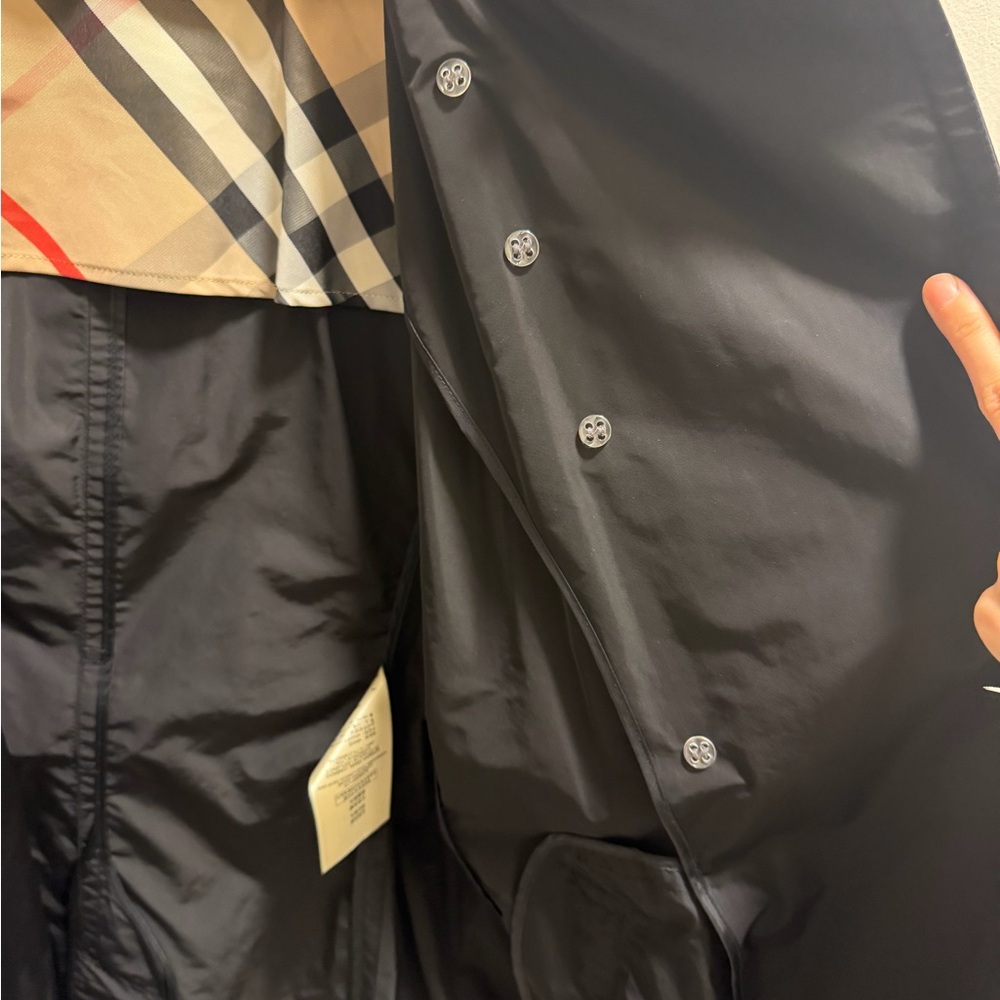 Burberry Brit Belted Double-Breasted Logo Trench coat Black - Picture 5 of 12